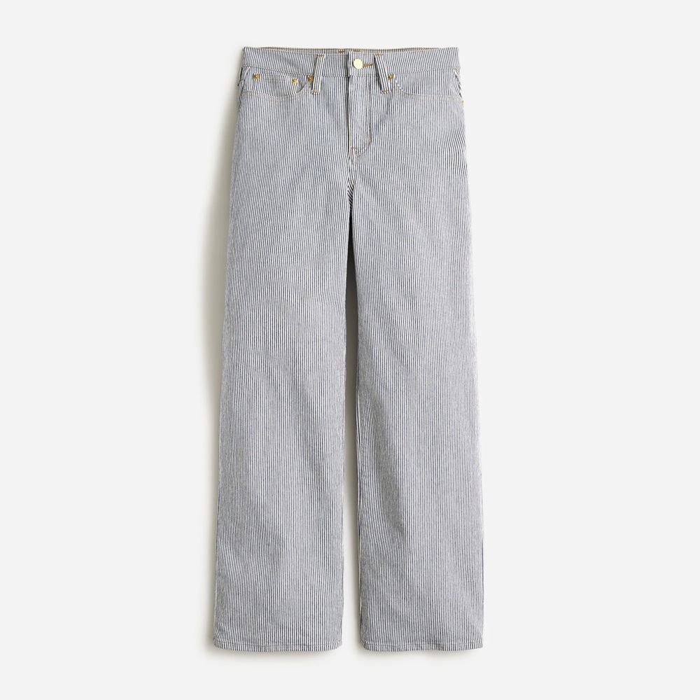 J. Crew Slim Wide Leg Stripe Jean